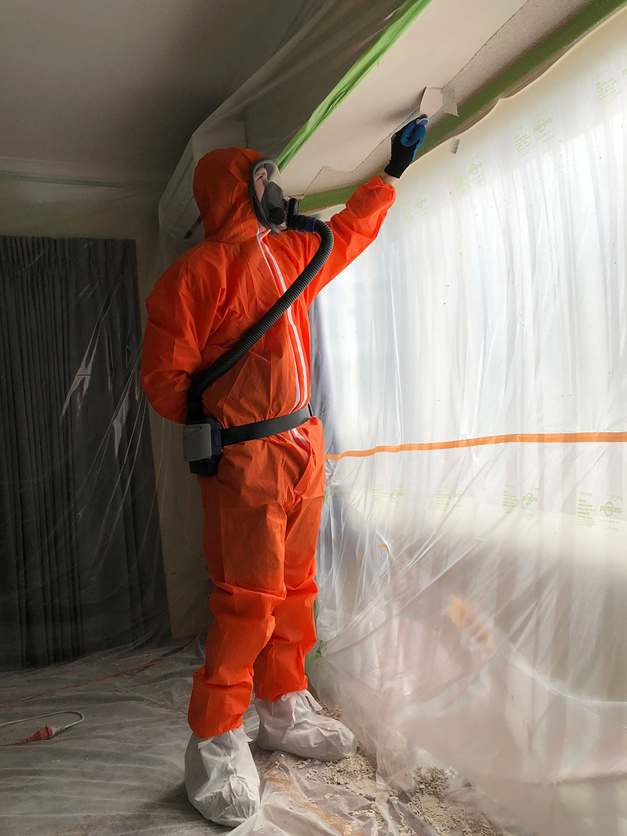 asbestos removal from textured ceiling